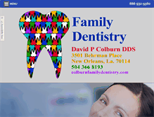 Tablet Screenshot of colburnfamilydentistry.com